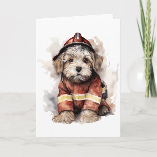 Ein Feuerwehrhund, der der beste Freund ist Karte (Vorderseite)