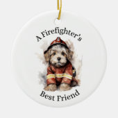Ein Feuerwehrhund, der der beste Freund ist Keramik Ornament (Vorne)