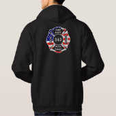 Ein Feuerwehrmann 9/11 vergessen nie 343 Hoodie (Rückseite)