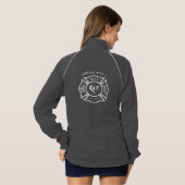 Ein Feuerwehrmann-Ehefrau-maltesisches Herz Hoodie (Schwarz voll)