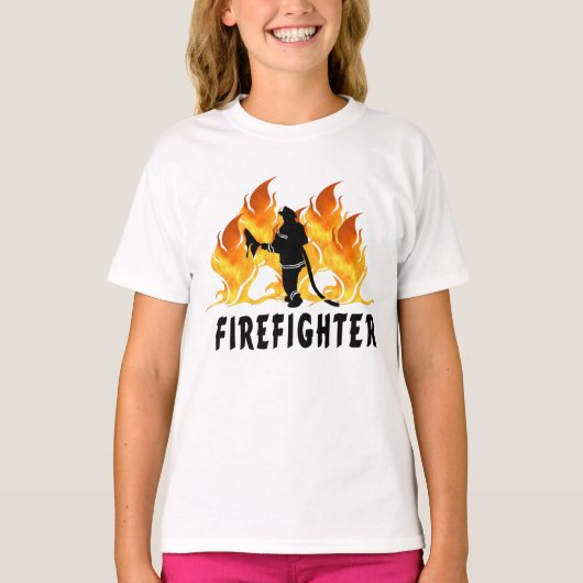 Ein Feuerwehrmann flammt T-Shirt (Vorderseite)