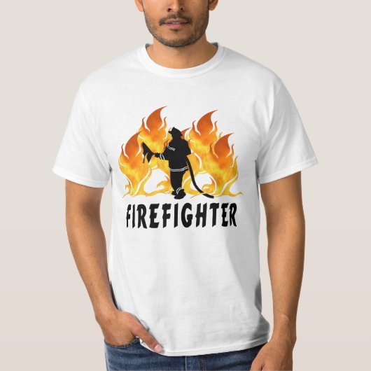 Ein Feuerwehrmann flammt T-Shirt (Vorderseite)