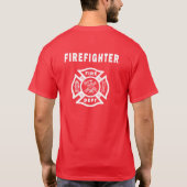 Ein Feuerwehrmann-Logo T-Shirt (Rückseite)