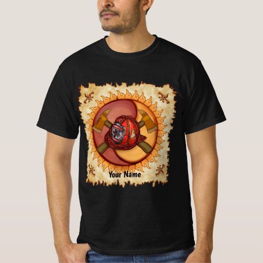 Ein Feuerwehrmann Yin Yang T-Shirt (Vorderseite)