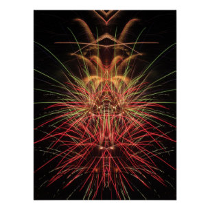 Ein Feuerwerk bei Nacht Poster