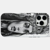 Ein feuriger indischer Krieger mit Federn Case-Mate iPhone Hülle (Rückseite (Horizontal))