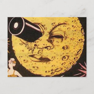 Ein Filmplakat für Die Reise zum Mond Postkarte