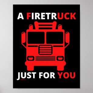 EIN FIRETRUCK FÜR EUCH lustigen Wortschatz Poster