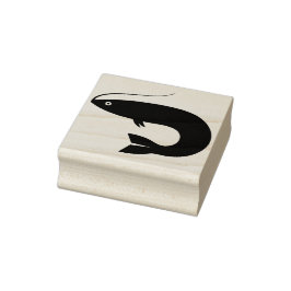 Ein Fisch auf einer Linie - Fischerei - Briefmarke Gummistempel