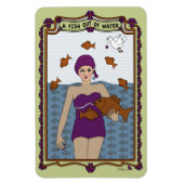 Ein Fisch außerhalb des Wassers_A_4x6 Kühlschrank  Magnet (Vertikal)