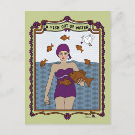 Ein Fisch außerhalb des Wassers_A_Postkarte Postkarte