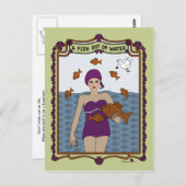 Ein Fisch außerhalb des Wassers_A_Postkarte Postkarte (Vorne/Hinten)