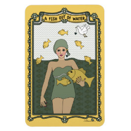 Ein Fisch außerhalb des Wassers_C_4x6 Kühlschrank Magnet