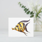 Ein Fisch mit Streifen Postkarte (Stehend Vorderseite)