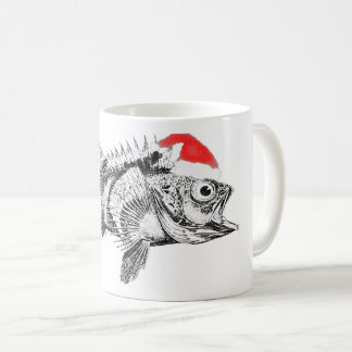 Ein Fisch mit Weihnachtsmannmütze Kaffeetasse