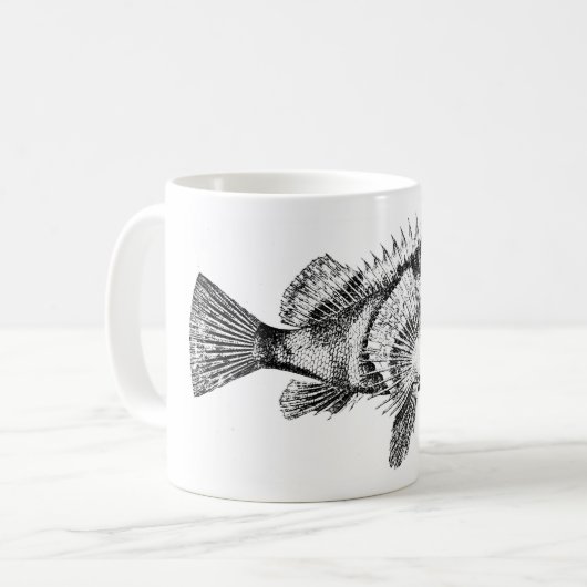 Ein Fisch mit Weihnachtsmannmütze Kaffeetasse (Vorderseite Links)