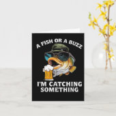 Ein Fisch oder ein Buzz im Fang Socken Karte (Gelbe Blume)