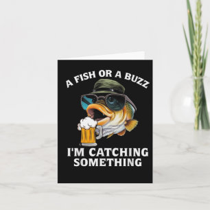 Ein Fisch oder ein Buzz im Fang Socken Karte