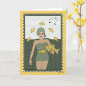 Ein Fisch ohne Wasser_C_Grußkarte Karte (Gelbe Blume)