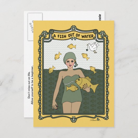 Ein Fisch ohne Wasser_C_ Postkarte (Vorne/Hinten)