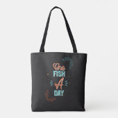 Ein Fisch pro Tag Lettering Tasche (Rückseite)
