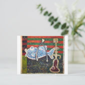 Ein Fisch und ein Geist Postkarte (Stehend Vorderseite)