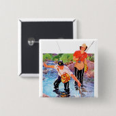 Ein Fisch von R.J. Cavaliere Button (Vorne & Hinten)