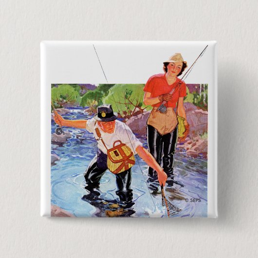 Ein Fisch von R.J. Cavaliere Button (Vorderseite)