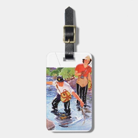 Ein Fisch von R.J. Cavaliere Gepäckanhänger (Vorderseite vertikal)