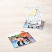 Ein Fisch von R.J. Cavaliere Rechteckiger Pappuntersetzer (Vor Ort)