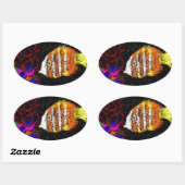 Ein Fisch von vielen Ovaler Aufkleber (Blatt)