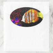 Ein Fisch von vielen Ovaler Aufkleber (Tasche)