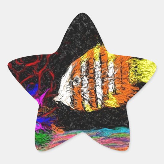 Ein Fisch von vielen Stern-Aufkleber (Vorderseite)