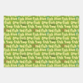 Ein Fisch Zwei Fisch Typografie Muster Geschenkpapier Set (Vorderseite)
