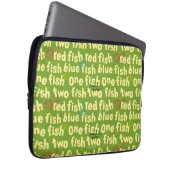 Ein Fisch Zwei Fisch Typografie Muster Laptopschutzhülle (Vorne Rechts)