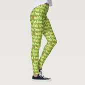 Ein Fisch Zwei Fisch Typografie-Muster Leggings (Rechts)