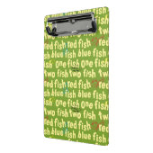 Ein Fisch Zwei Fisch Typografie Muster Mini Klemmbrett (Gewinkelt2)