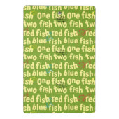 Ein Fisch Zwei Fisch Typografie Muster Mini Klemmbrett (Rückseite)