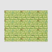 Ein Fisch Zwei Fisch Typografie Muster Seidenpapier (Vorderseite)