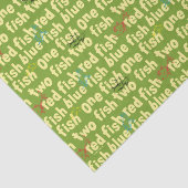 Ein Fisch Zwei Fisch Typografie Muster Seidenpapier (Ausschnitt)