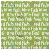Ein Fisch Zwei Fisch Typografie Muster Stoff (Muster)