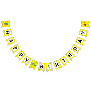 Ein Fisch Zwei Fische - Erster Geburtstag Wimpelkette