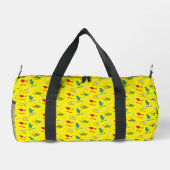 Ein Fisch Zwei Fische Gelbes Muster Duffle Bag (Rückseite)