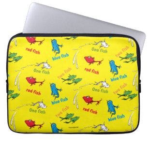 Ein Fisch Zwei Fische Gelbes Muster Laptopschutzhülle