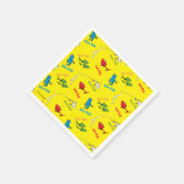 Ein Fisch Zwei Fische Gelbes Muster Serviette (Ecke)