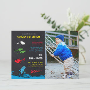 Ein Fisch, zwei Fische - Kinder-Foto-Geburtstag Einladung