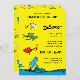 Ein Fisch zwei Fische - Kindergeburtstag Einladung