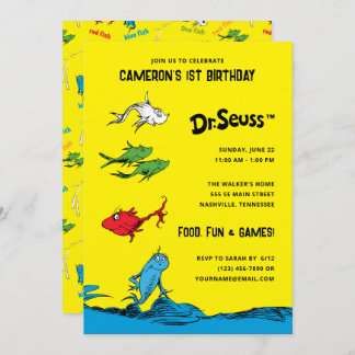 Ein Fisch zwei Fische - Kindergeburtstag Einladung