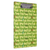 Ein Fisch Zwei Fische Typografie Muster Klemmbrett (Rechts)