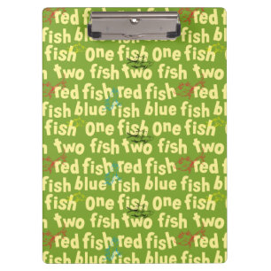 Ein Fisch Zwei Fische Typografie Muster Klemmbrett